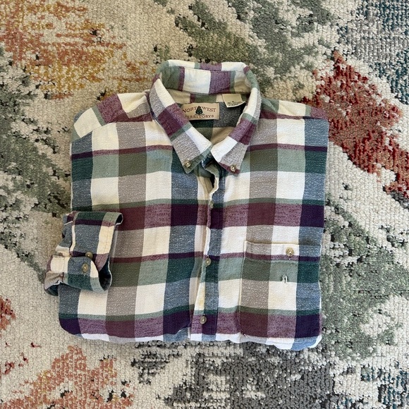 VTG 90s Northwest Territory Men’s XL Flannel Plaid Button Down Shirt - Picture 11 of 11